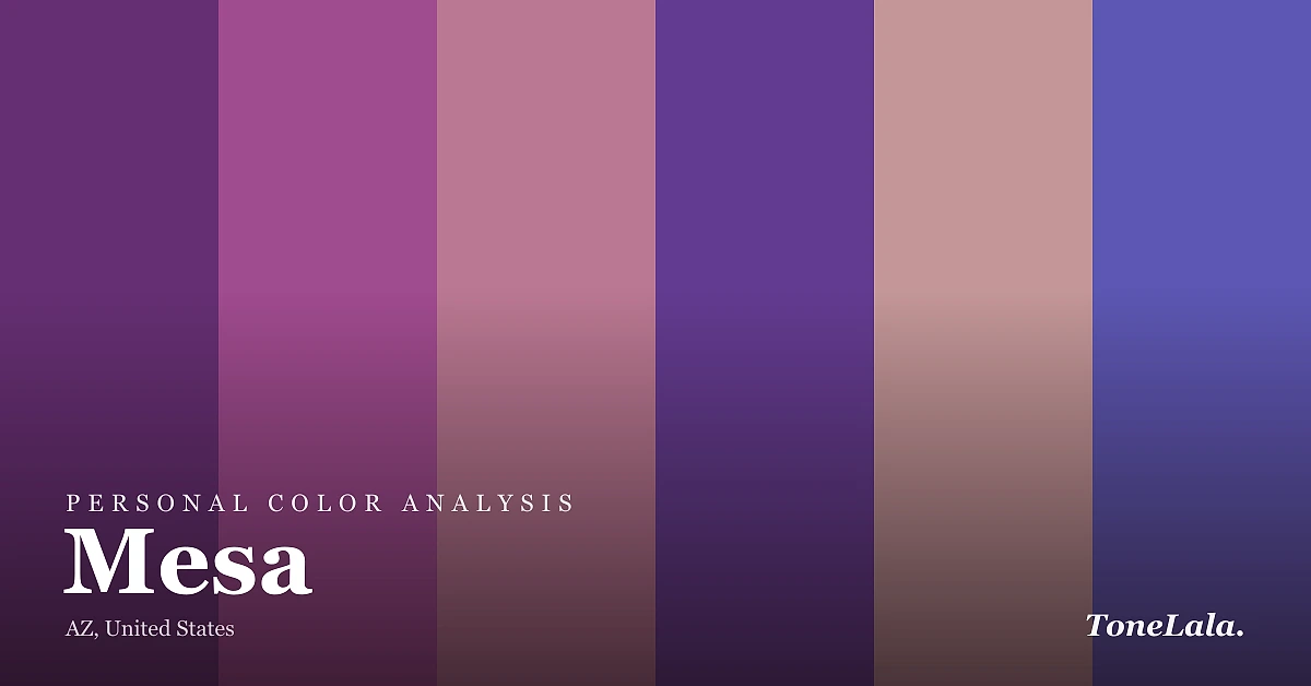 Personal color analysis in Mesa — the Mesa color palette by ToneLala
