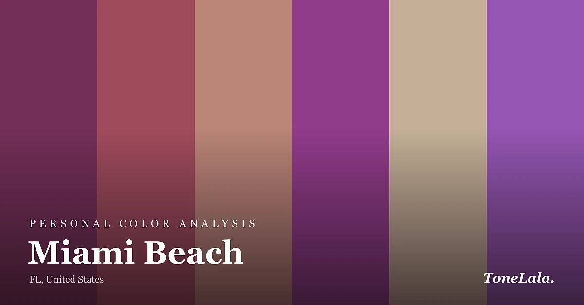 Personal color analysis in Miami Beach — the Miami Beach color palette by ToneLala