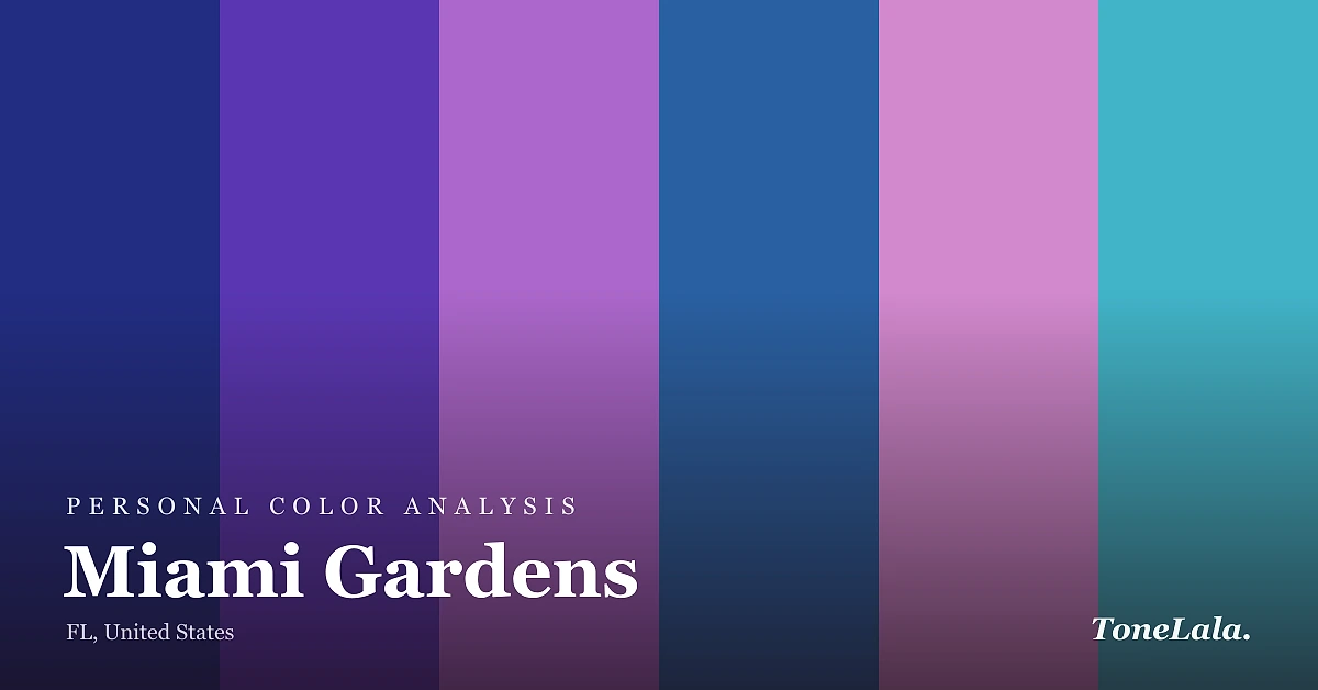 Personal color analysis in Miami Gardens — the Miami Gardens color palette by ToneLala
