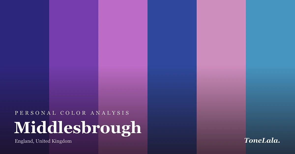 Personal color analysis in Middlesbrough — the Middlesbrough color palette by ToneLala