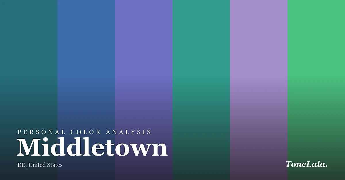 Personal color analysis in Middletown — the Middletown color palette by ToneLala