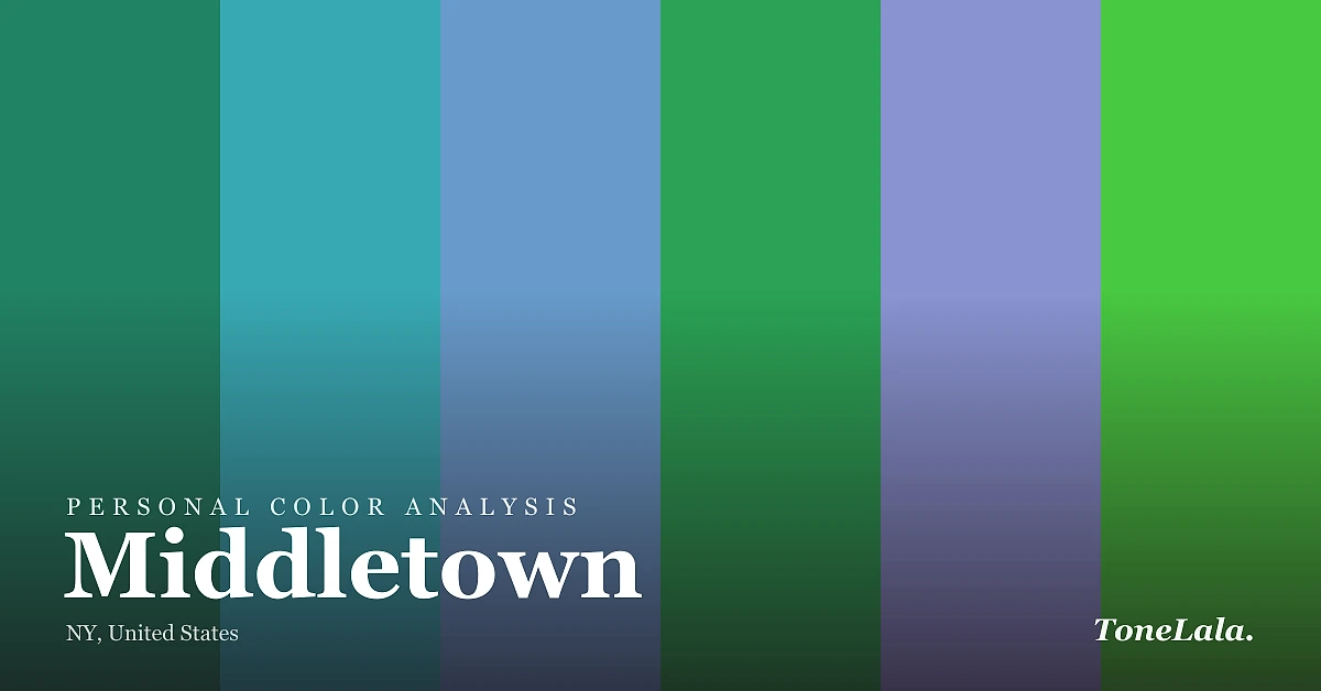 Personal color analysis in Middletown — the Middletown color palette by ToneLala
