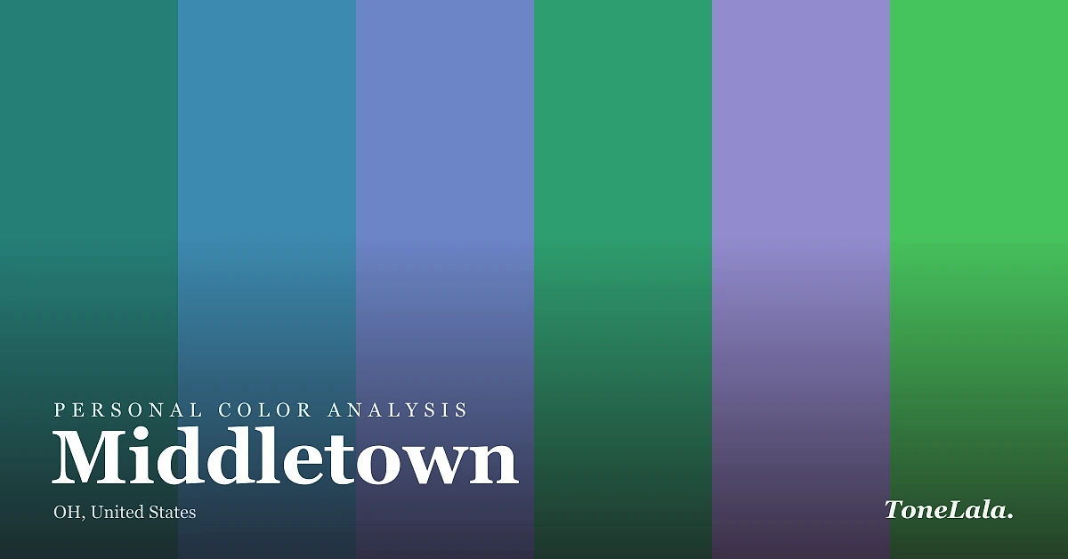 Personal color analysis in Middletown — the Middletown color palette by ToneLala