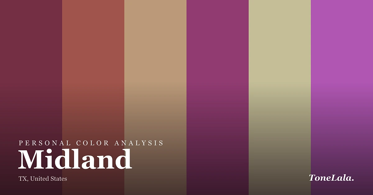 Personal color analysis in Midland — the Midland color palette by ToneLala