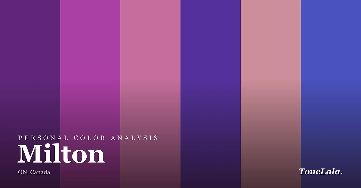 Personal color analysis in Milton — the Milton color palette by ToneLala