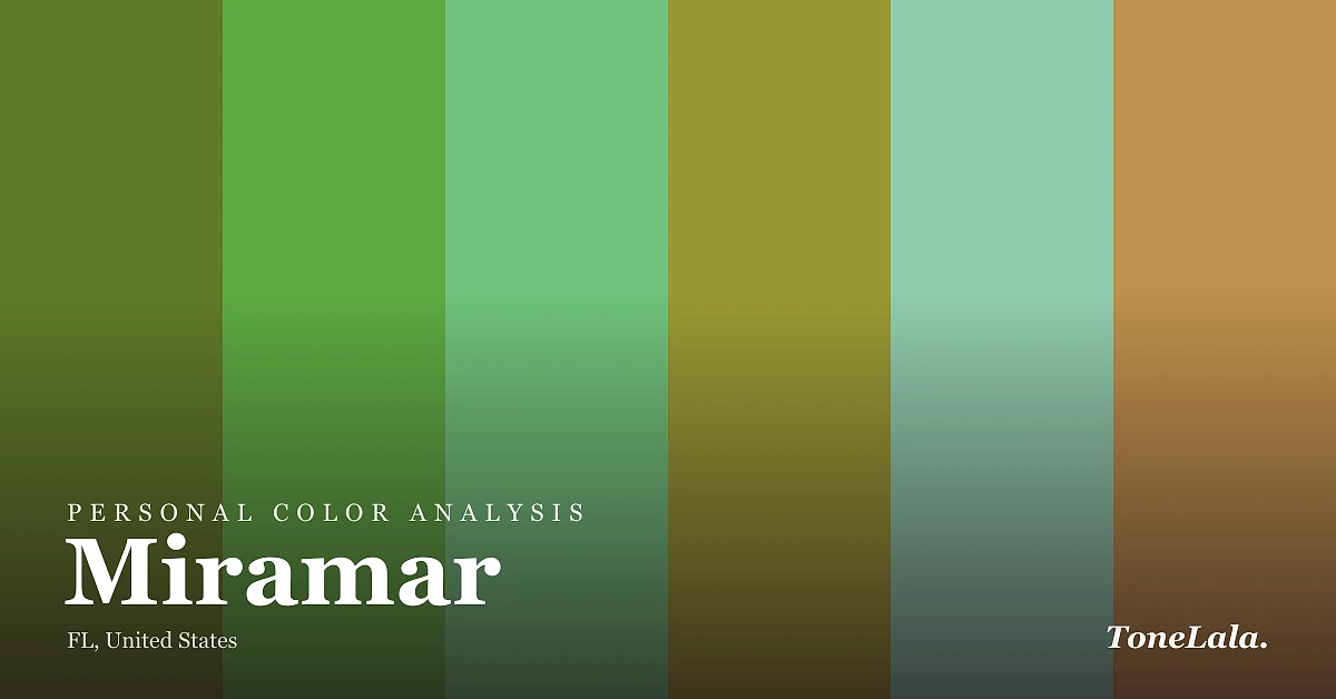 Personal color analysis in Miramar — the Miramar color palette by ToneLala