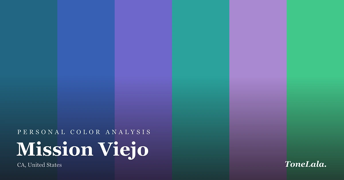 Personal color analysis in Mission Viejo — the Mission Viejo color palette by ToneLala