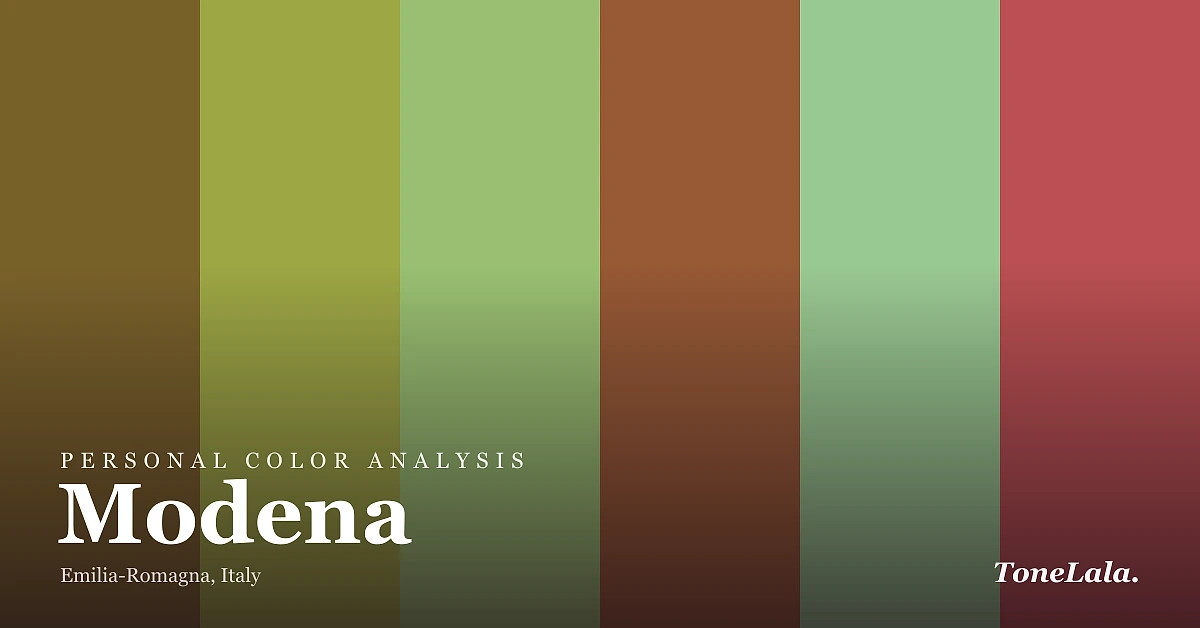 Personal color analysis in Modena — the Modena color palette by ToneLala