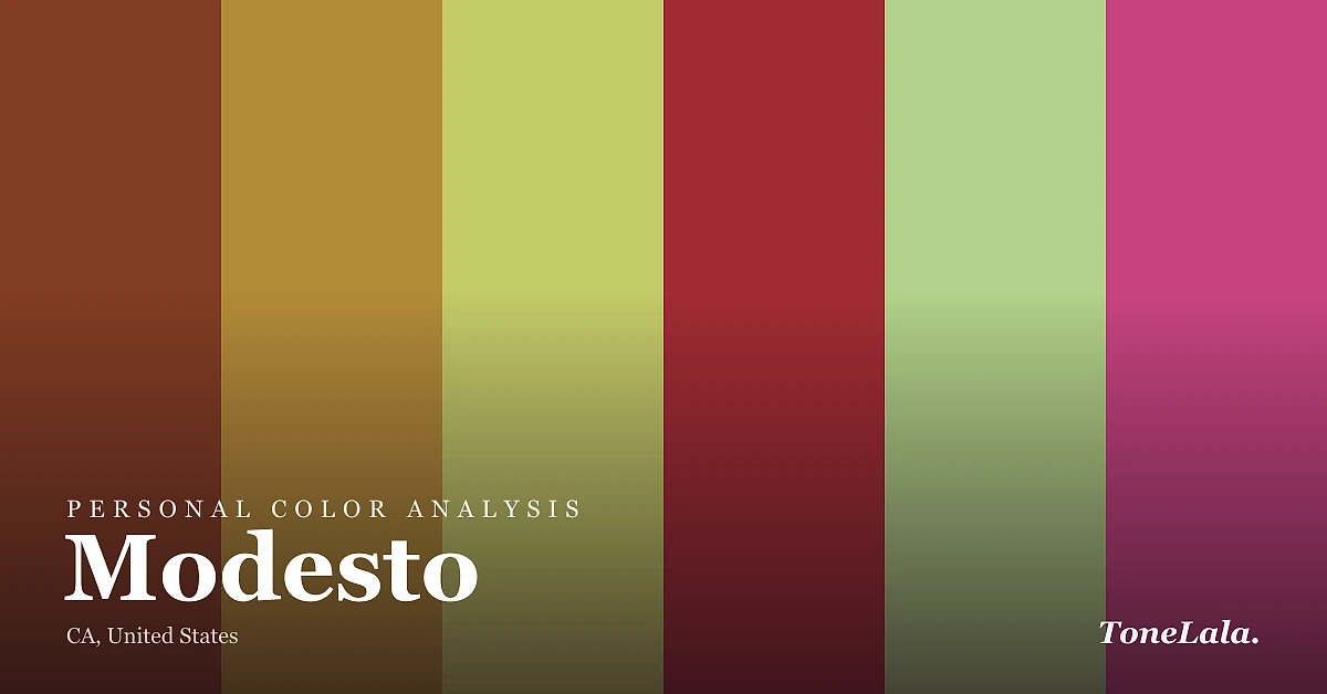 Personal color analysis in Modesto — the Modesto color palette by ToneLala