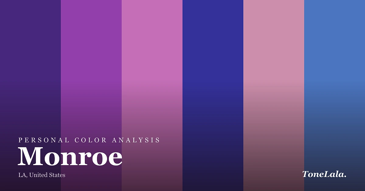 Personal color analysis in Monroe — the Monroe color palette by ToneLala