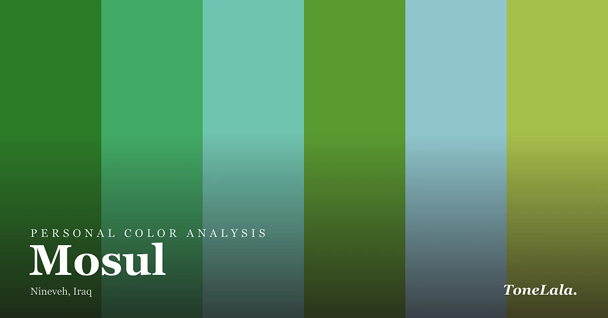 Personal color analysis in Mosul — the Mosul color palette by ToneLala