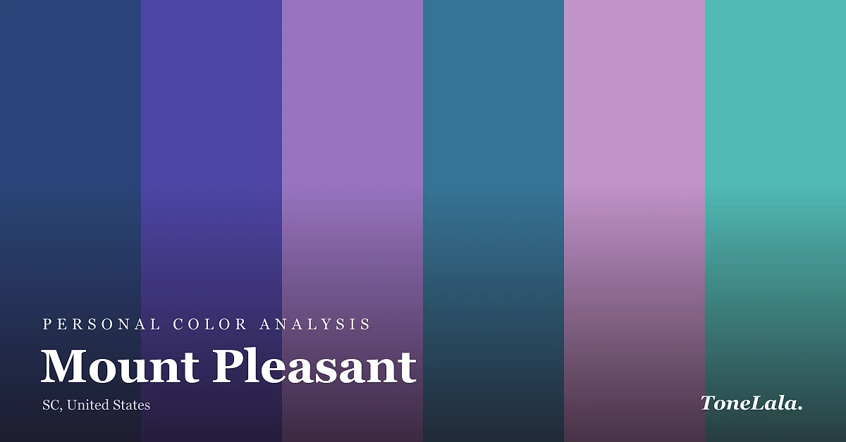 Personal color analysis in Mount Pleasant — the Mount Pleasant color palette by ToneLala
