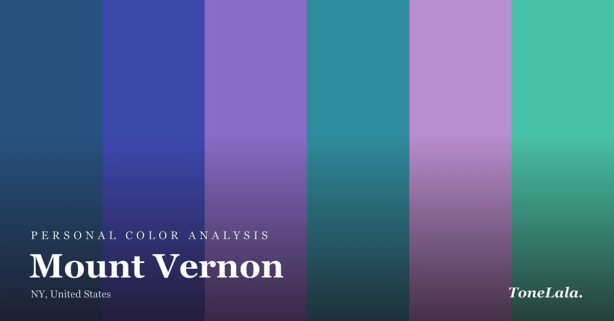 Personal color analysis in Mount Vernon — the Mount Vernon color palette by ToneLala