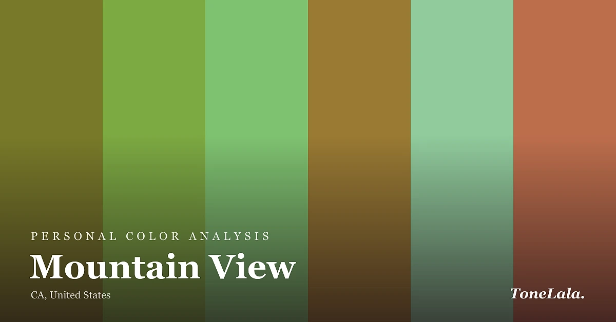 Personal color analysis in Mountain View — the Mountain View color palette by ToneLala