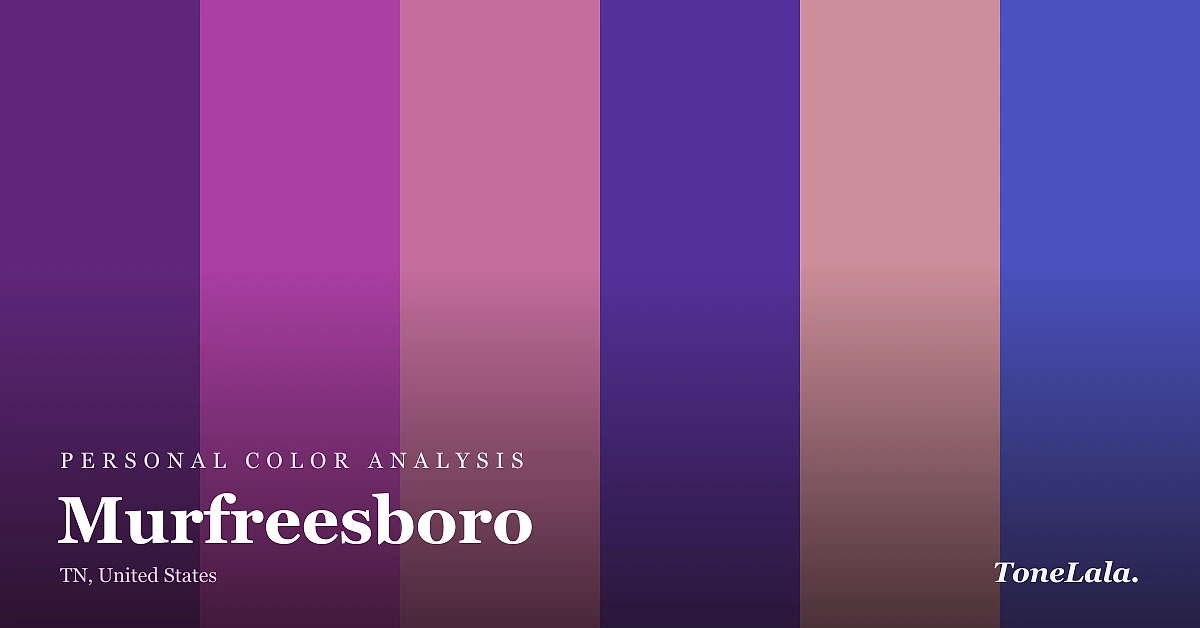 Personal color analysis in Murfreesboro — the Murfreesboro color palette by ToneLala