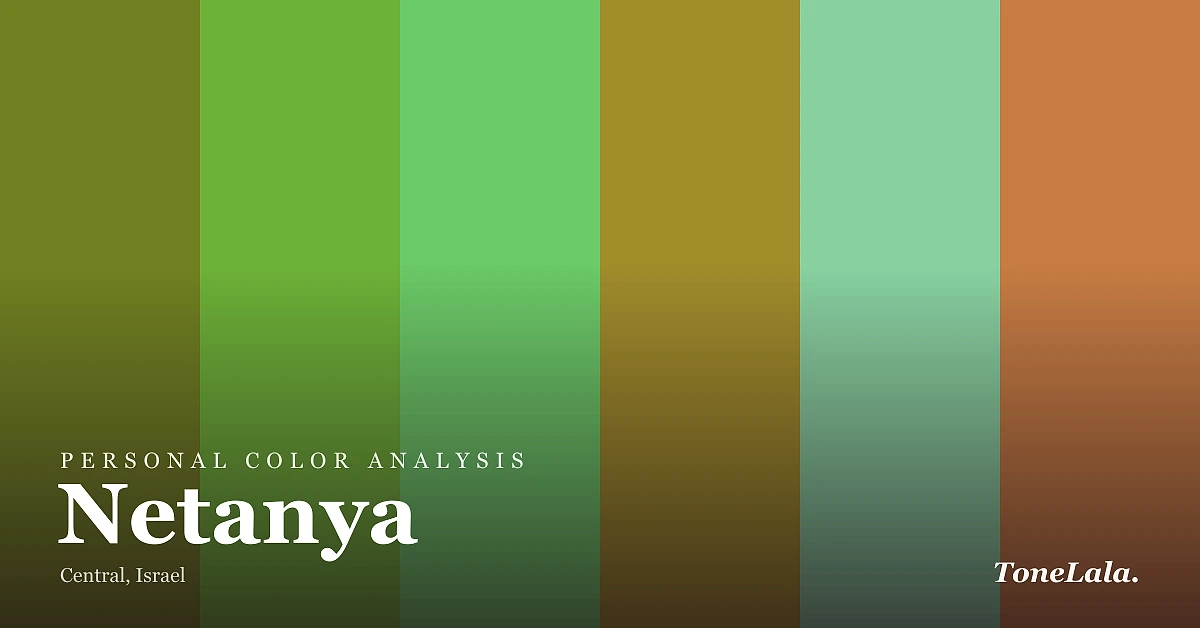 Personal color analysis in Netanya — the Netanya color palette by ToneLala