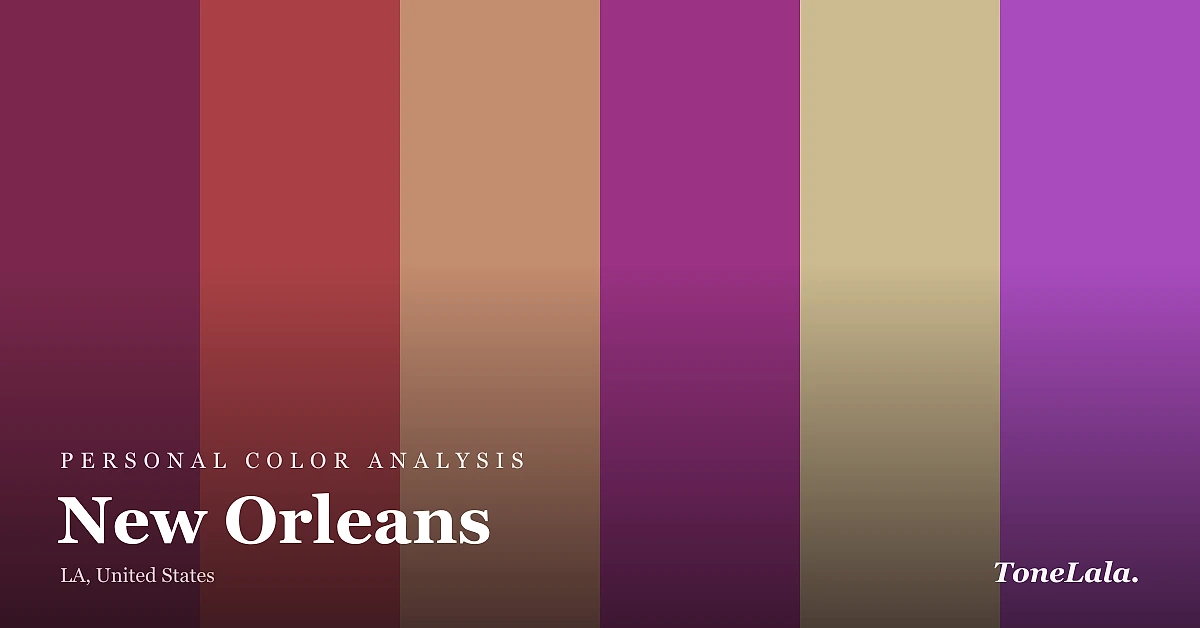 Personal color analysis in New Orleans — the New Orleans color palette by ToneLala