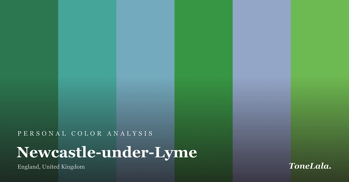 Personal color analysis in Newcastle-under-Lyme, the Newcastle-under-Lyme color palette by ToneLala