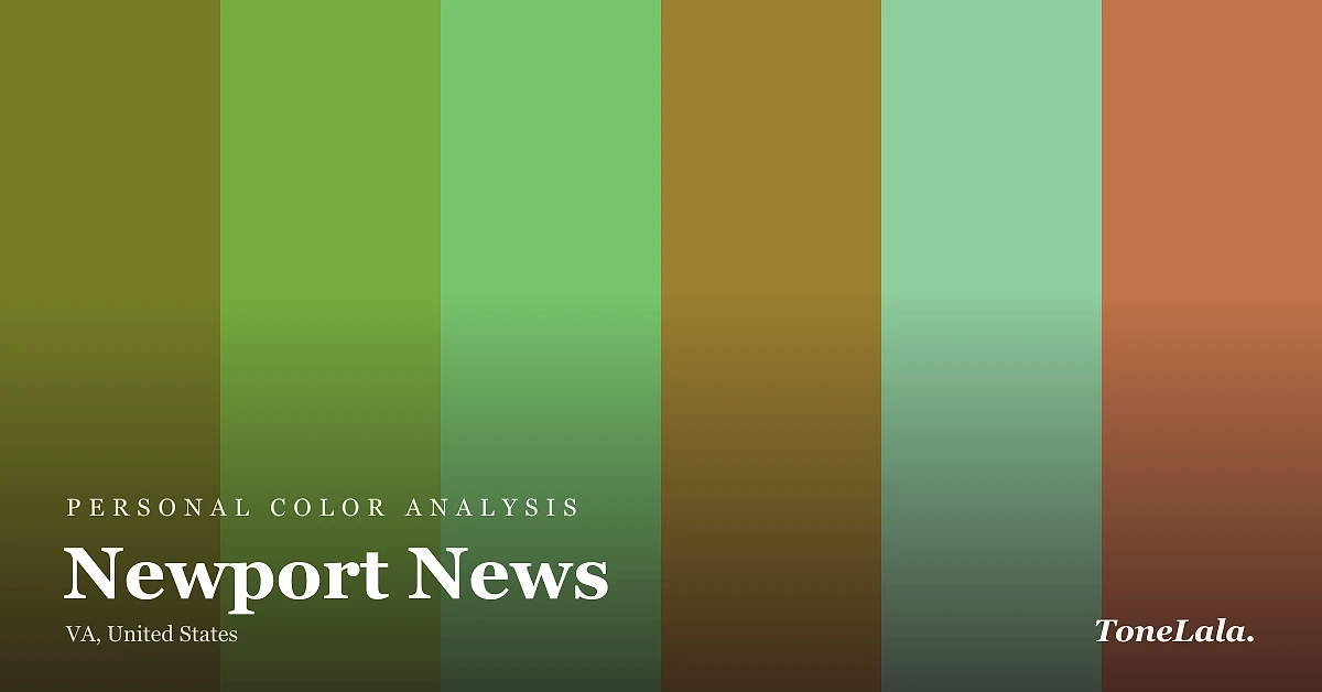Personal color analysis in Newport News — the Newport News color palette by ToneLala
