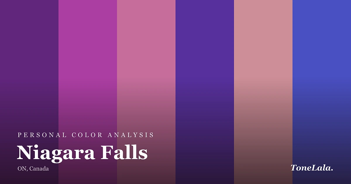 Personal color analysis in Niagara Falls — the Niagara Falls color palette by ToneLala