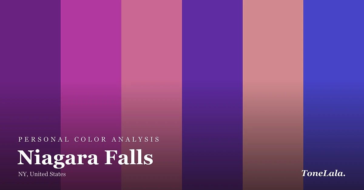 Personal color analysis in Niagara Falls — the Niagara Falls color palette by ToneLala