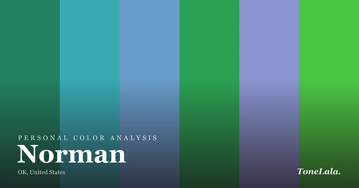 Personal color analysis in Norman — the Norman color palette by ToneLala