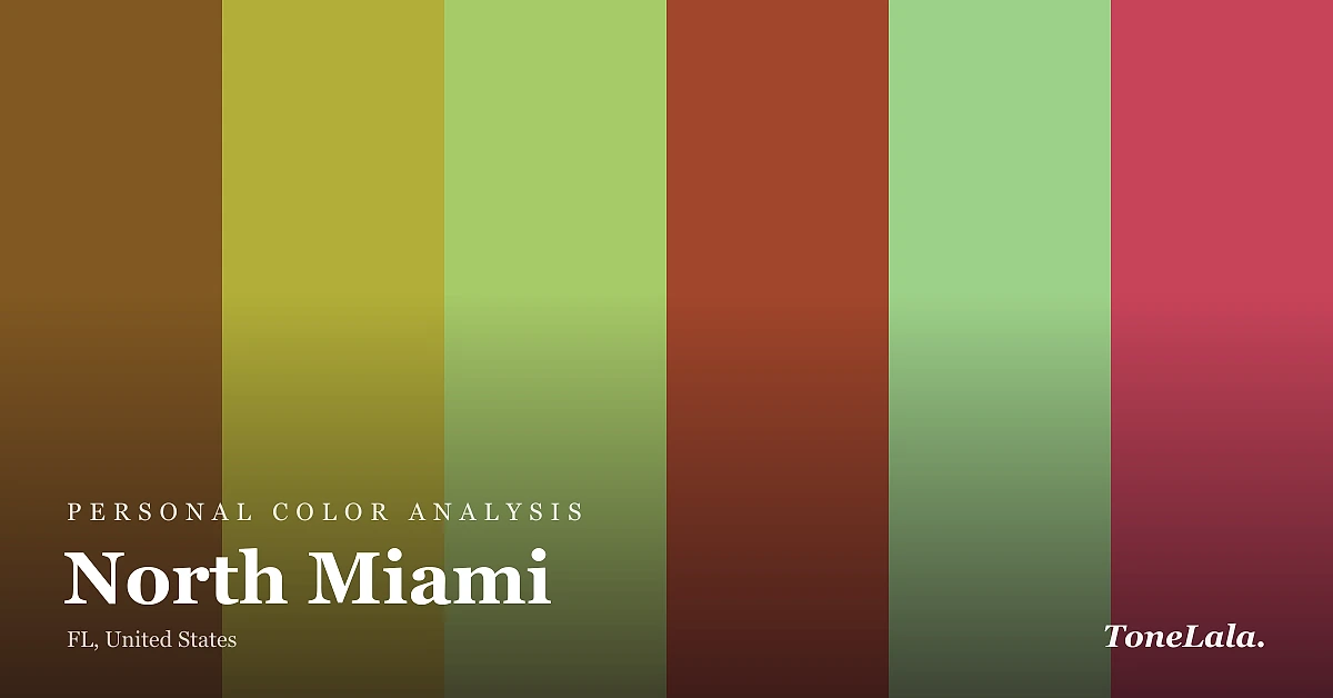 Personal color analysis in North Miami — the North Miami color palette by ToneLala