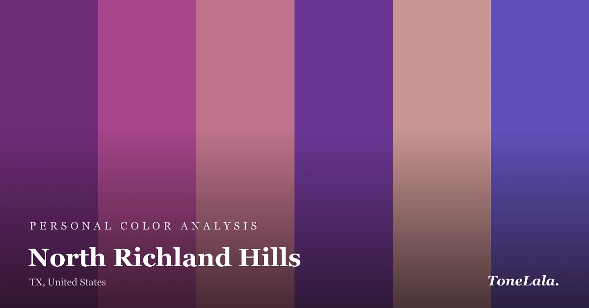 Personal color analysis in North Richland Hills — the North Richland Hills color palette by ToneLala