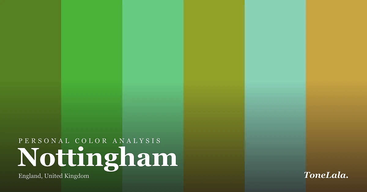 Personal color analysis in Nottingham — the Nottingham color palette by ToneLala