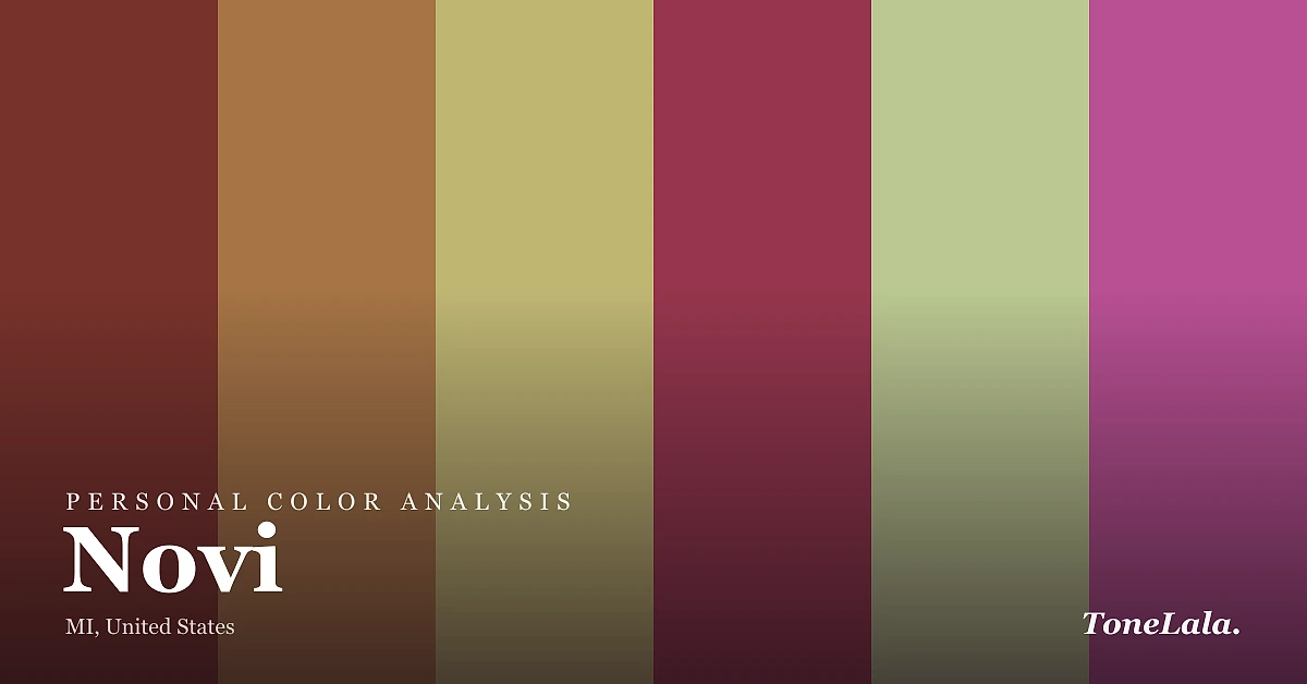Personal color analysis in Novi — the Novi color palette by ToneLala