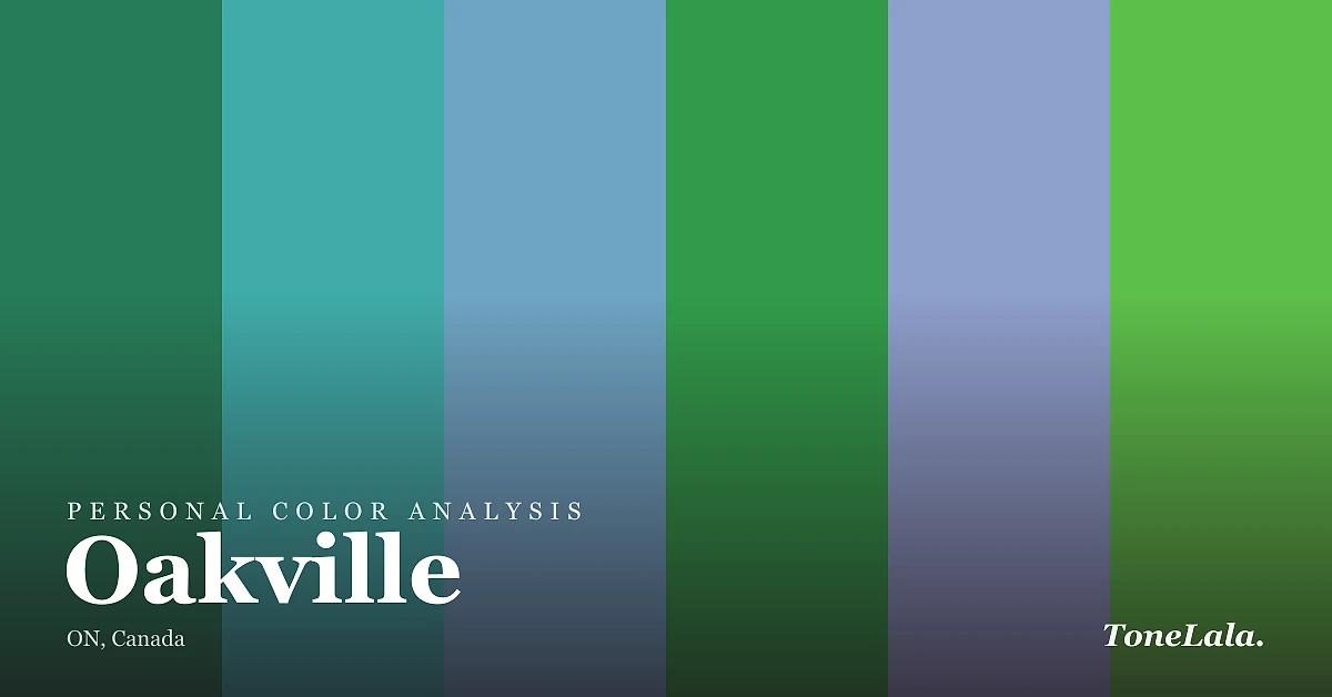 Personal color analysis in Oakville — the Oakville color palette by ToneLala