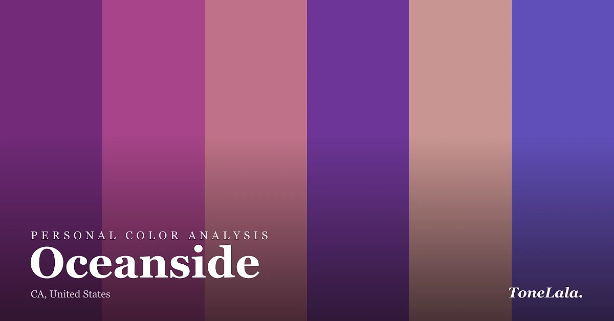 Personal color analysis in Oceanside — the Oceanside color palette by ToneLala