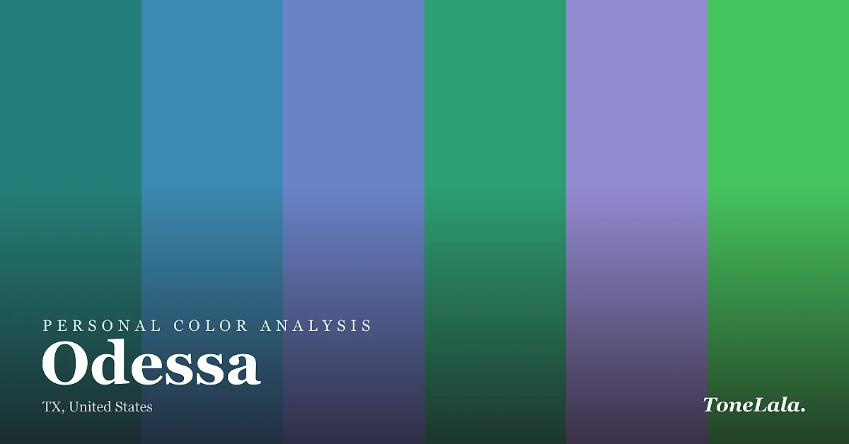 Personal color analysis in Odessa — the Odessa color palette by ToneLala