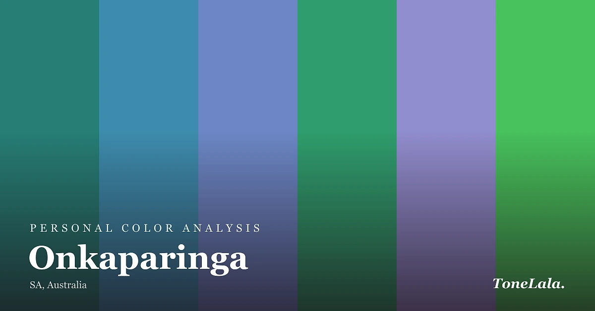 Personal color analysis in Onkaparinga — the Onkaparinga color palette by ToneLala