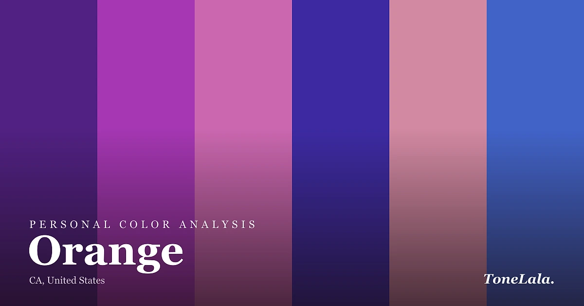 Personal color analysis in Orange — the Orange color palette by ToneLala