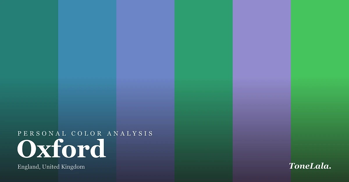 Personal color analysis in Oxford — the Oxford color palette by ToneLala