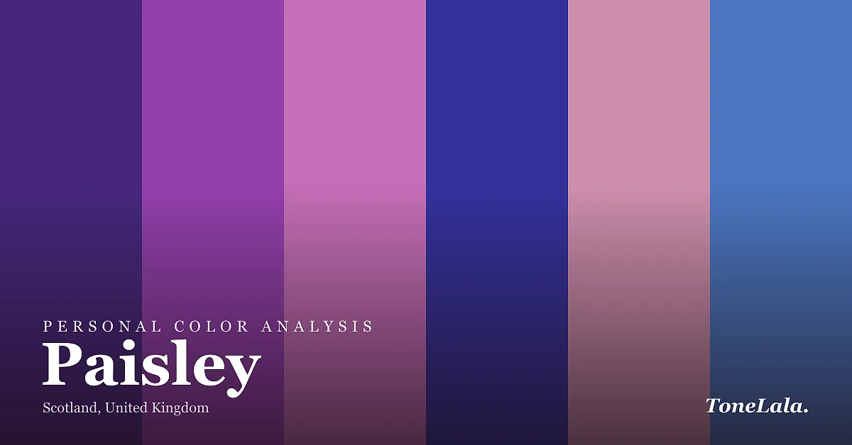 Personal color analysis in Paisley — the Paisley color palette by ToneLala