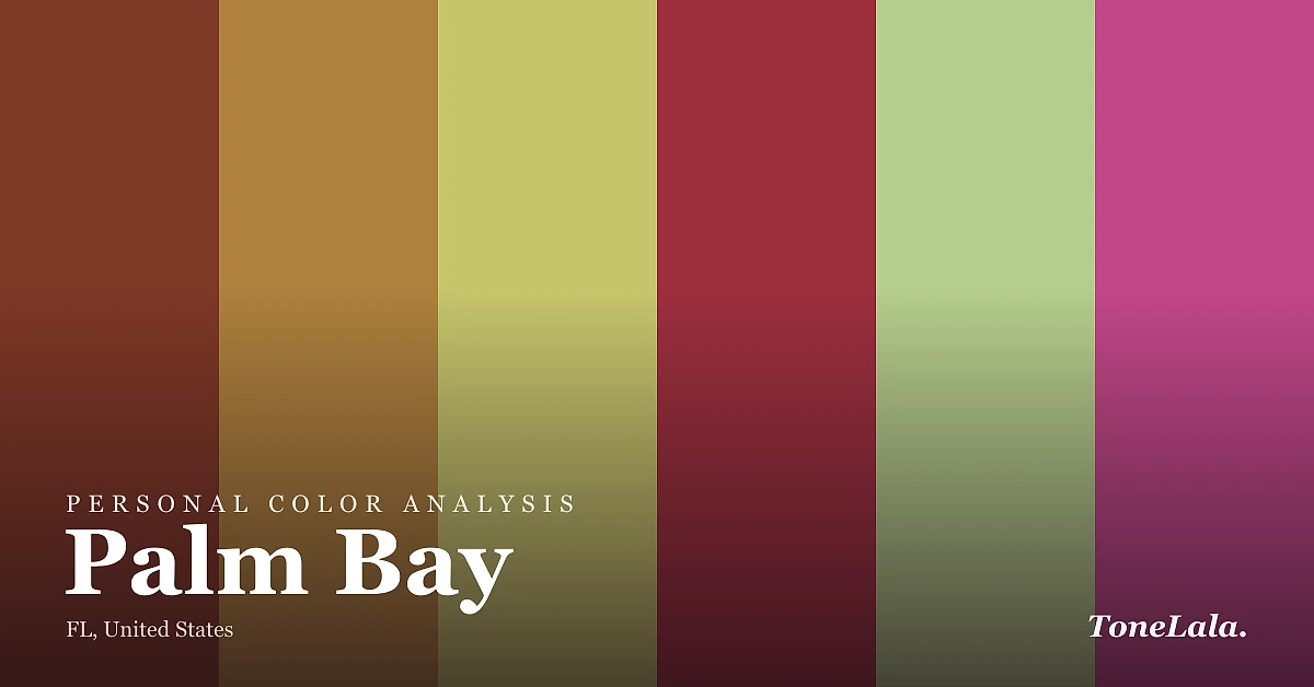 Personal color analysis in Palm Bay — the Palm Bay color palette by ToneLala