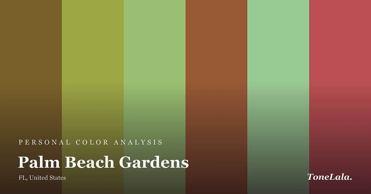 Personal color analysis in Palm Beach Gardens — the Palm Beach Gardens color palette by ToneLala