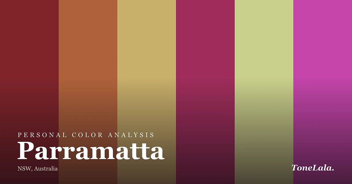 Personal color analysis in Parramatta — the Parramatta color palette by ToneLala