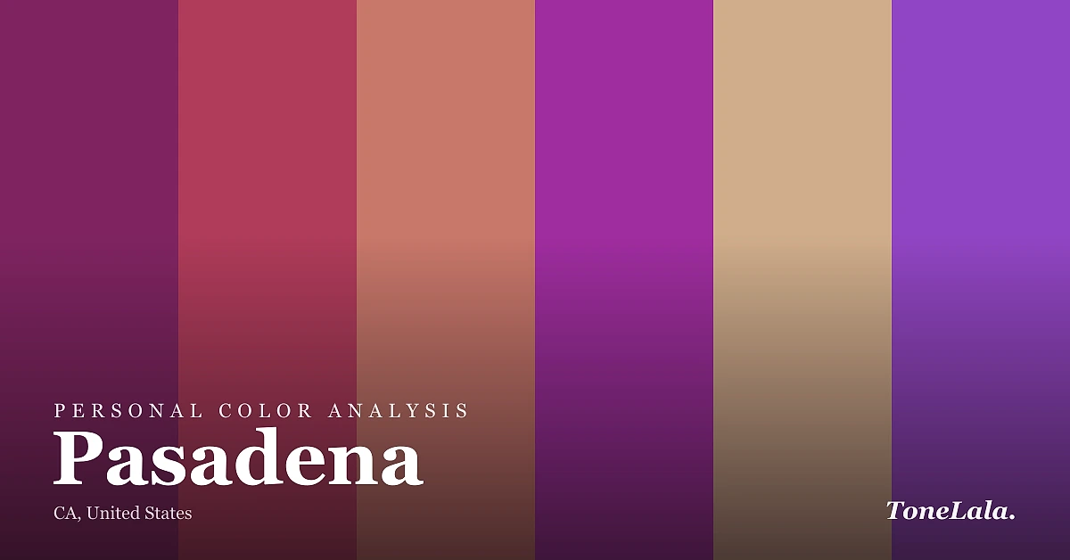 Personal color analysis in Pasadena — the Pasadena color palette by ToneLala