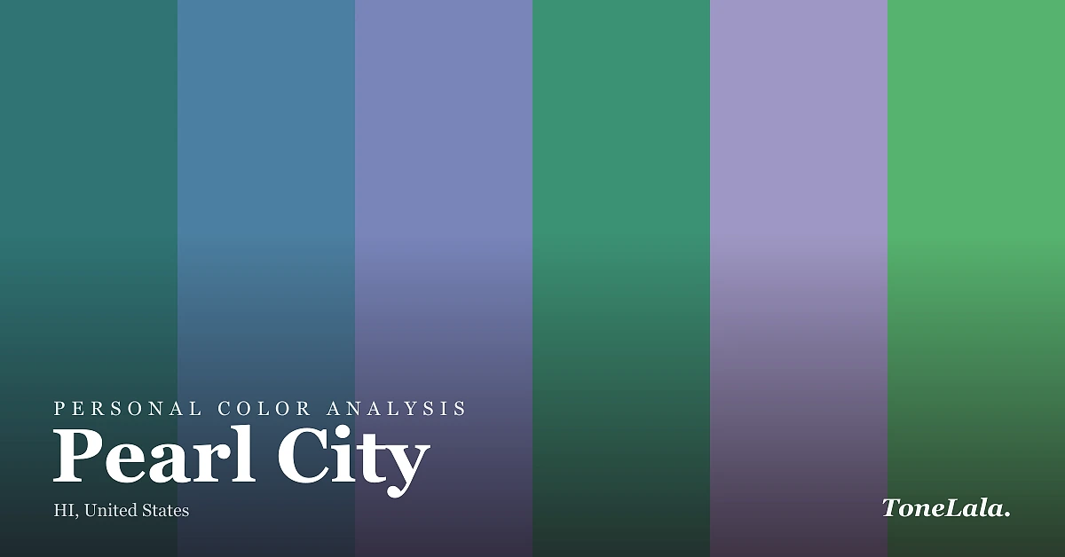Personal color analysis in Pearl City — the Pearl City color palette by ToneLala