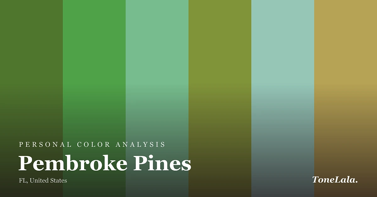 Personal color analysis in Pembroke Pines — the Pembroke Pines color palette by ToneLala
