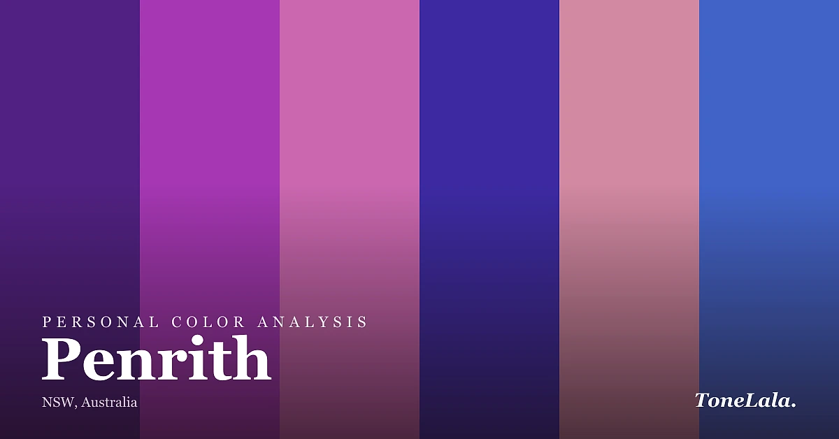 Personal color analysis in Penrith — the Penrith color palette by ToneLala