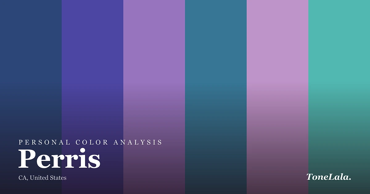 Personal color analysis in Perris — the Perris color palette by ToneLala