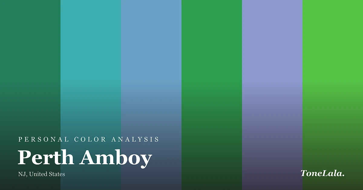 Personal color analysis in Perth Amboy — the Perth Amboy color palette by ToneLala