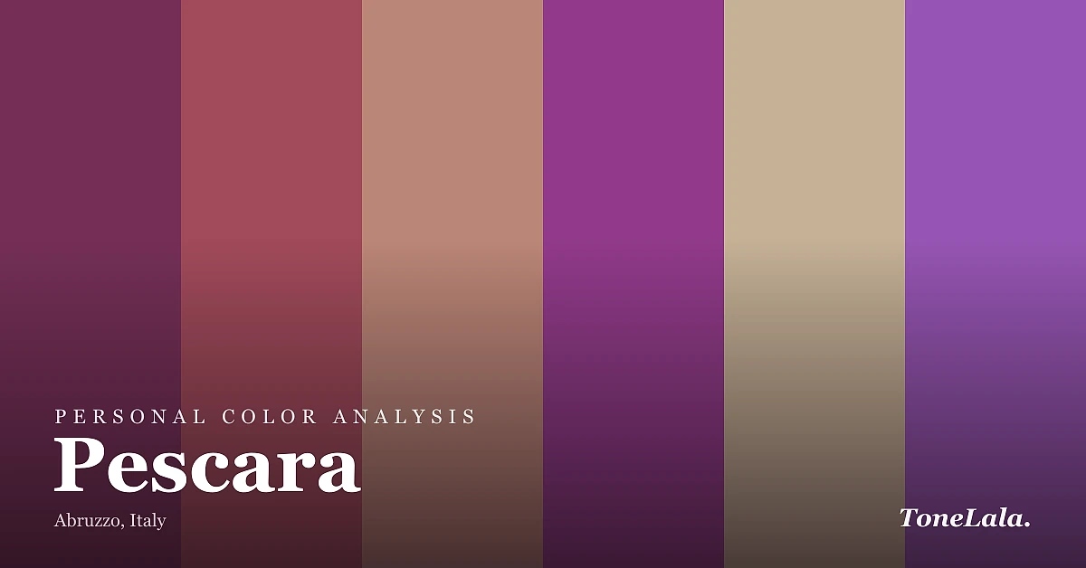 Personal color analysis in Pescara — the Pescara color palette by ToneLala