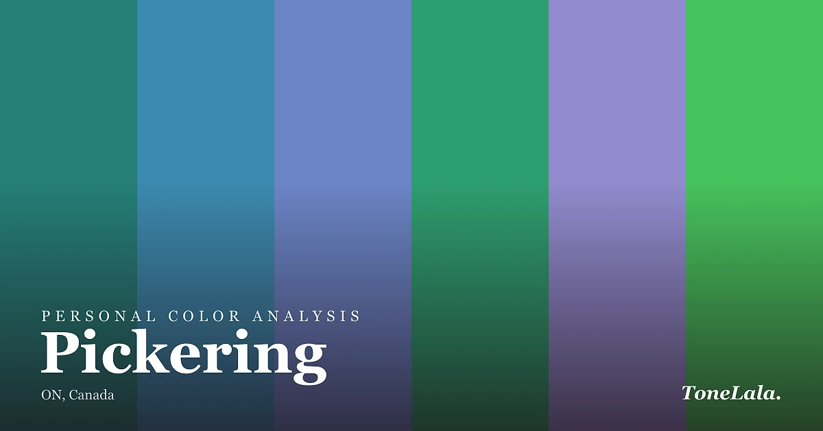 Personal color analysis in Pickering — the Pickering color palette by ToneLala