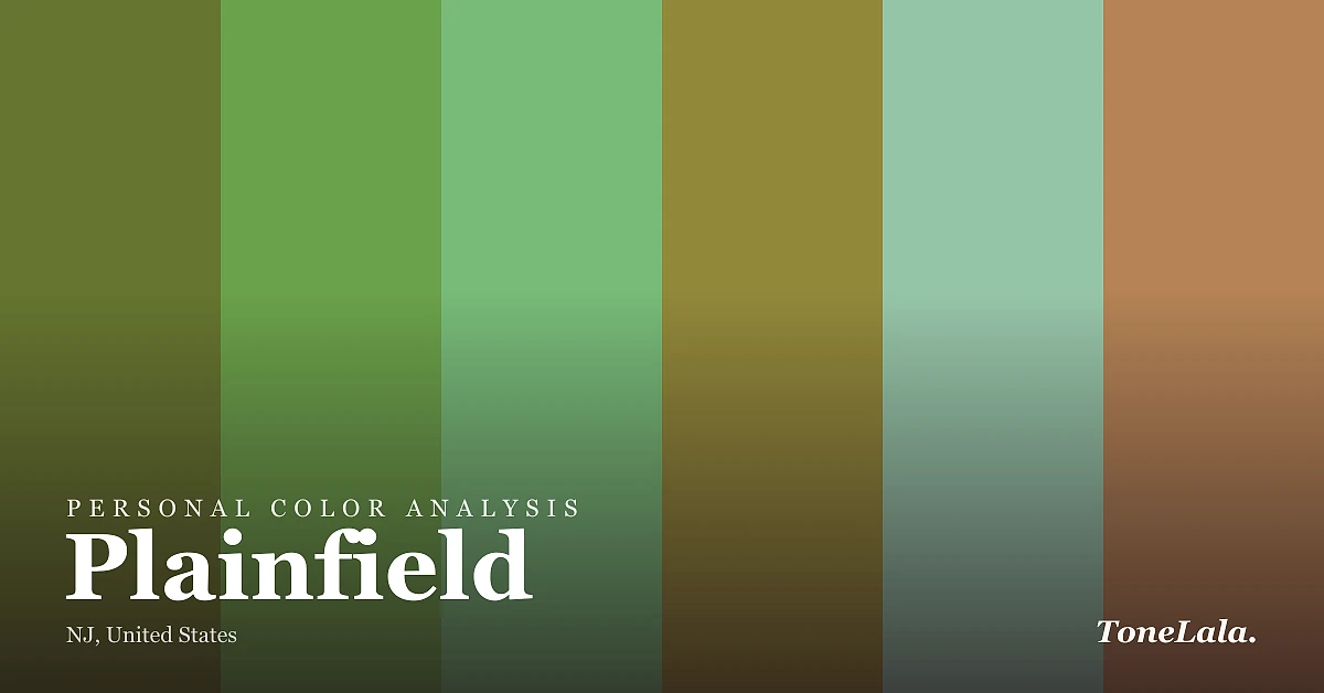 Personal color analysis in Plainfield — the Plainfield color palette by ToneLala