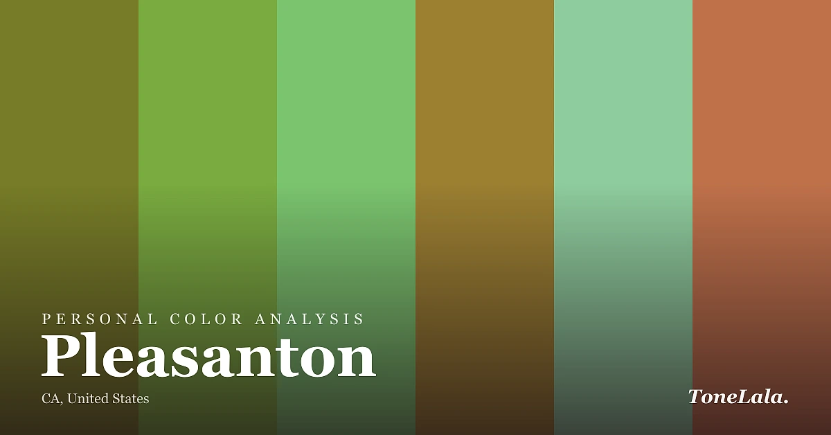 Personal color analysis in Pleasanton — the Pleasanton color palette by ToneLala